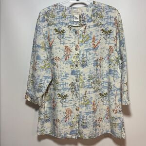 Floral Button-Up Blouse